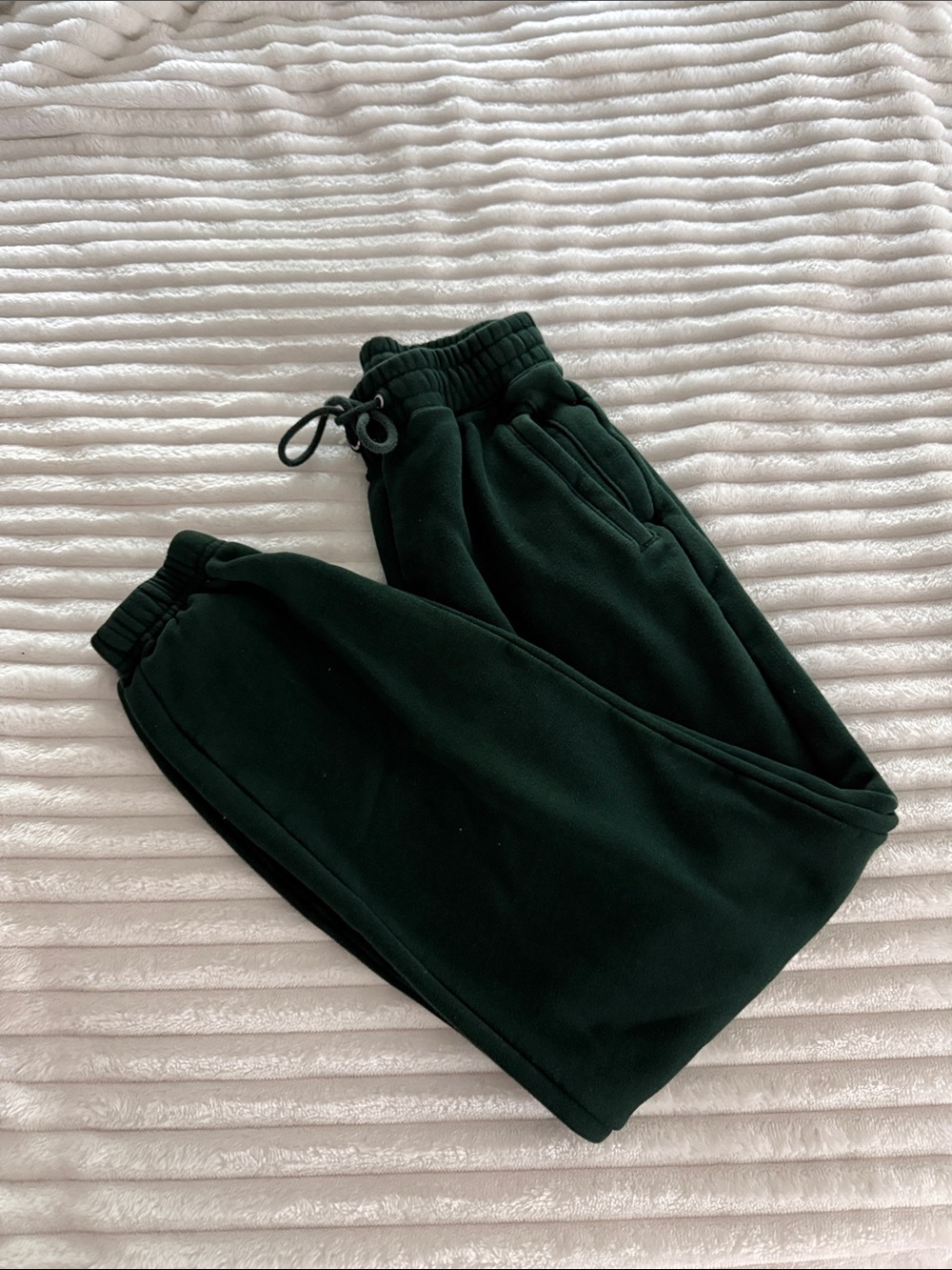 Abercrombie & Fitch Dark Green Fleece Joggers